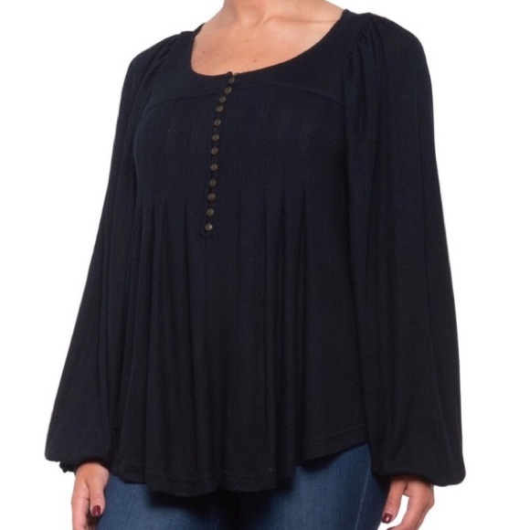 New Free People Devin Black Top - Picture 2 of 6